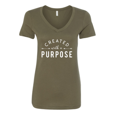 Created With a Purpose V-neck T-shirt