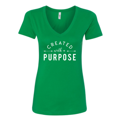 Created With a Purpose V-neck T-shirt