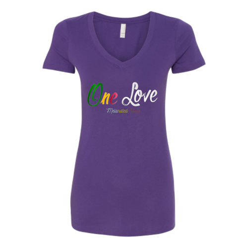 One Love Melanated Souls V-Neck T-shirt