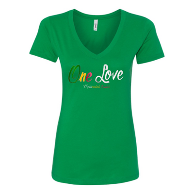 One Love Melanated Souls V-Neck T-shirt