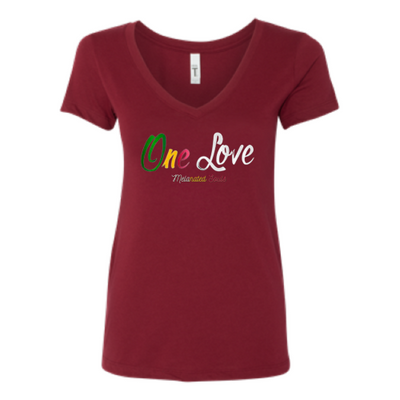 One Love Melanated Souls V-Neck T-shirt