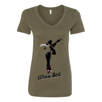 Who's Bad V-neck T-shirt v2