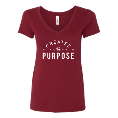 Created With a Purpose V-neck T-shirt