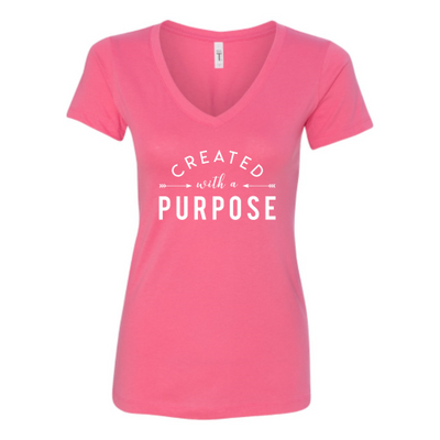 Created With a Purpose V-neck T-shirt