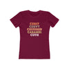 Women's Slim Fit Tee - Curly, Curvy, Cultured, Caramel, Cutie